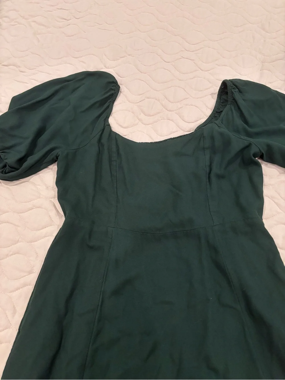 Old Navy Forest Green Puff Sleeve Maxi Dress - Picture 2 of 4